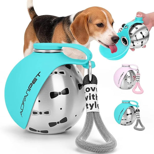 Portable Dog Water Bottle with Bowl